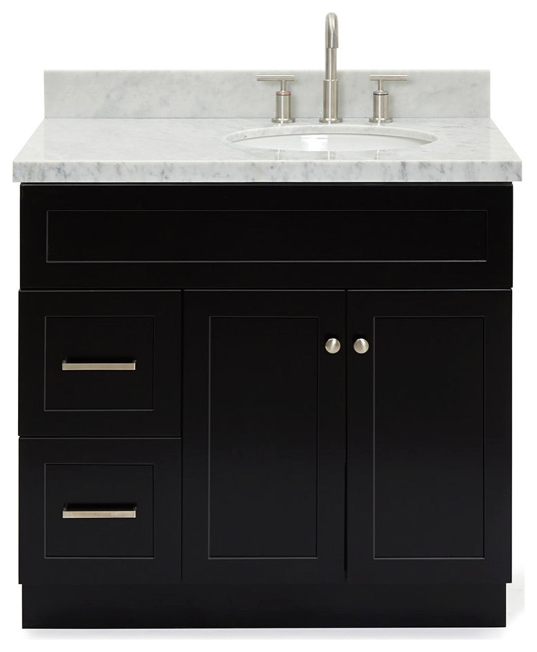 Ariel F037SRCWOVO Hamlet 37" - Black / Carrara White Top