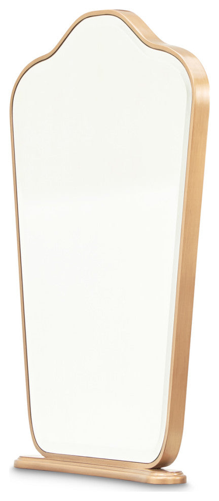 Camellia Field Vanity Mirror, Antique Gold