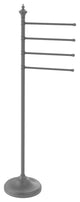 Floor Standing 4 Pivoting Swing Arm Towel Holder, Matte Gray