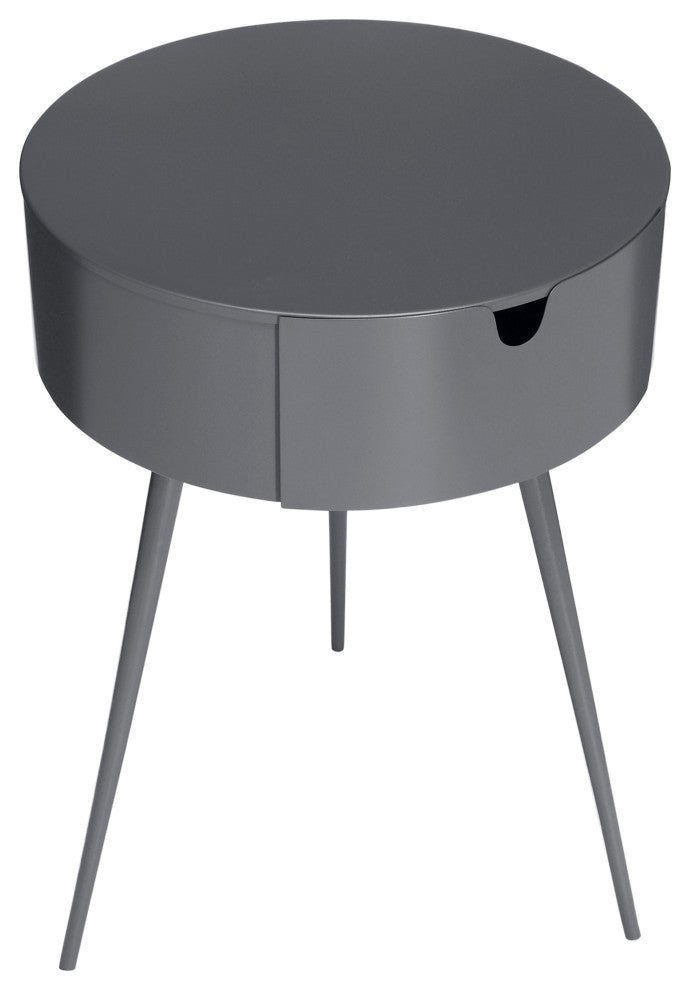 Bali Metal Side Table/Nightstand, Gray