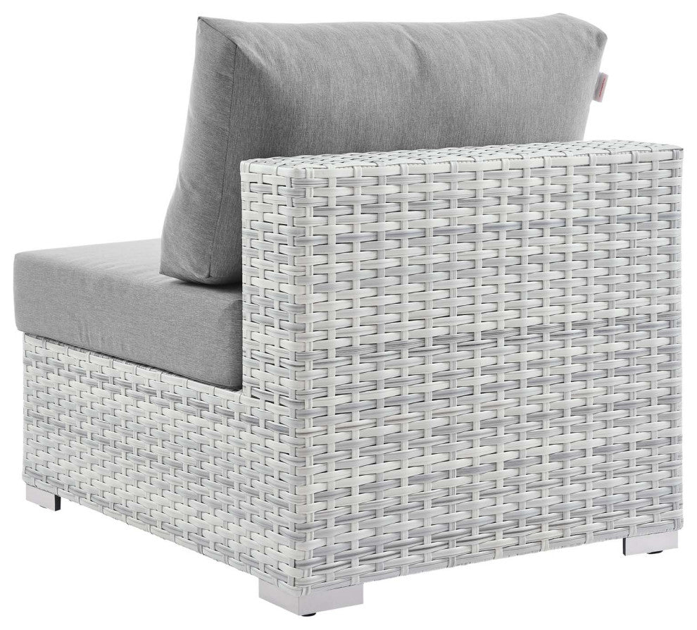 Lounge Sectional Sofa Chair Set, Rattan, Wicker, Gray, Modern, Outdoor