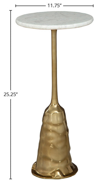 Dustin Aluminum Side Table, Gold