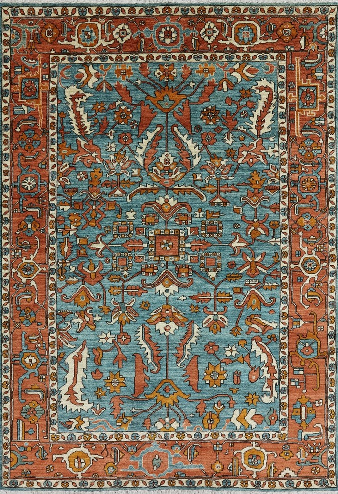 Oriental 6'x9' Fine Serapi Handmade Area Rug, MC506