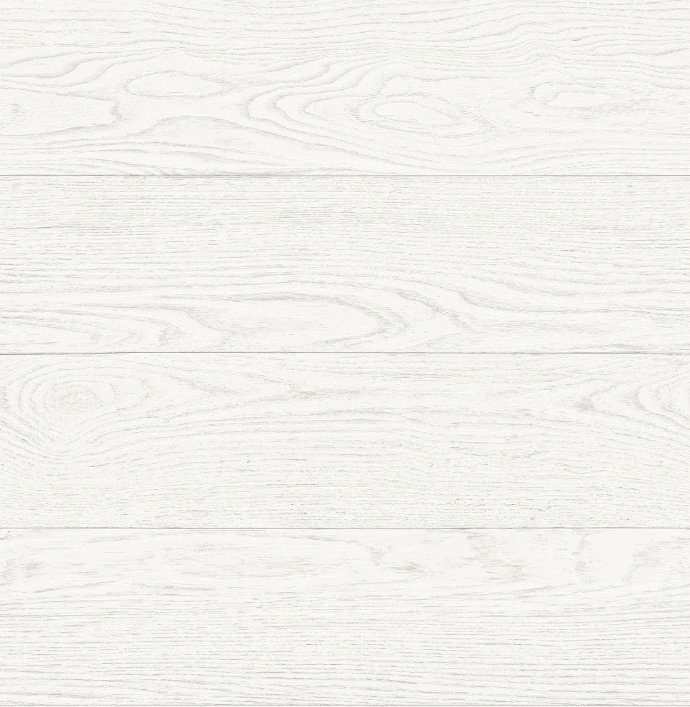 Salvaged Wood White Plank Wallpaper Bolt