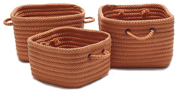 Colonial Mills Basket Simply Home Shelf Storage Orange Square