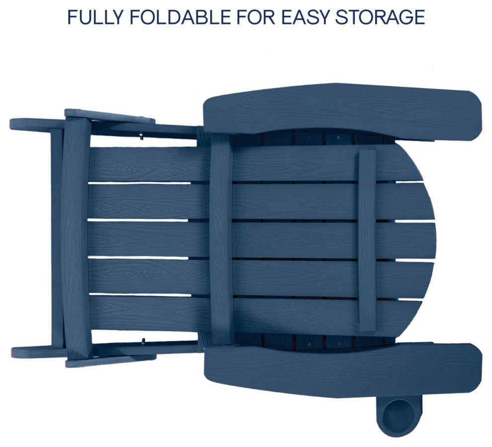 Inspired Home Colston Outdoor Chair, Weather Resistant, Navy