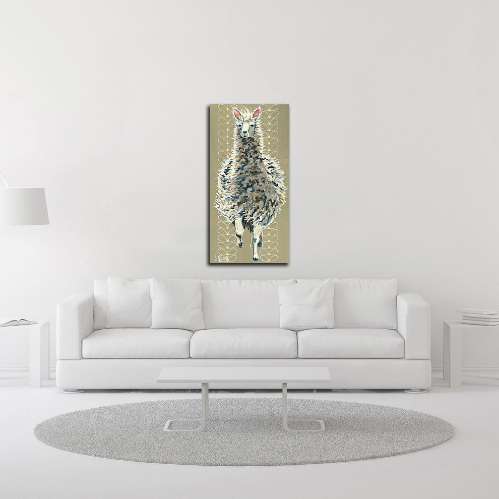 Drama Llama by Stephanie Aguilar, Print on Canvas, 18"x36"