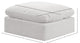 Indulge Upholstered Modular Chair, Cream, Down Stuffed Velvet, Ottoman
