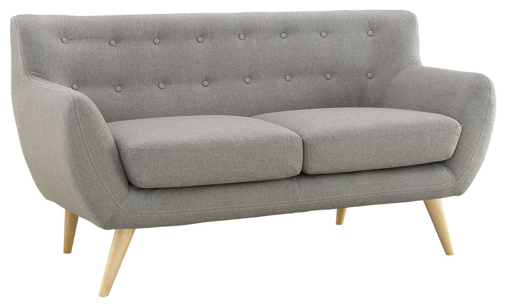 Modern Contemporary Living Room 3-Piece Set, Gray, Fabric, Plywood