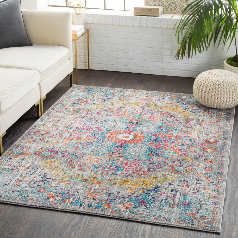Harput Updated Traditional Beige, Saffron Area Rug, 3'11"x5'7"