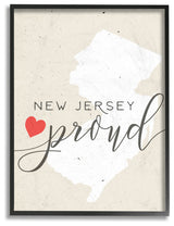 New Jersey Proud, 16x20, Framed Giclee Texturized Art