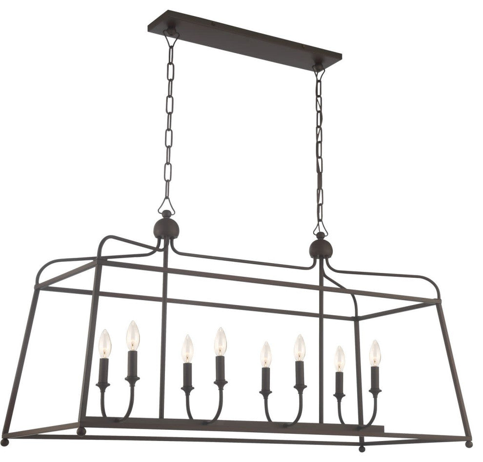 Crystorama Lighting Group 2249_NOSHADE Sylvan 8 Light 42"W Taper - Polished