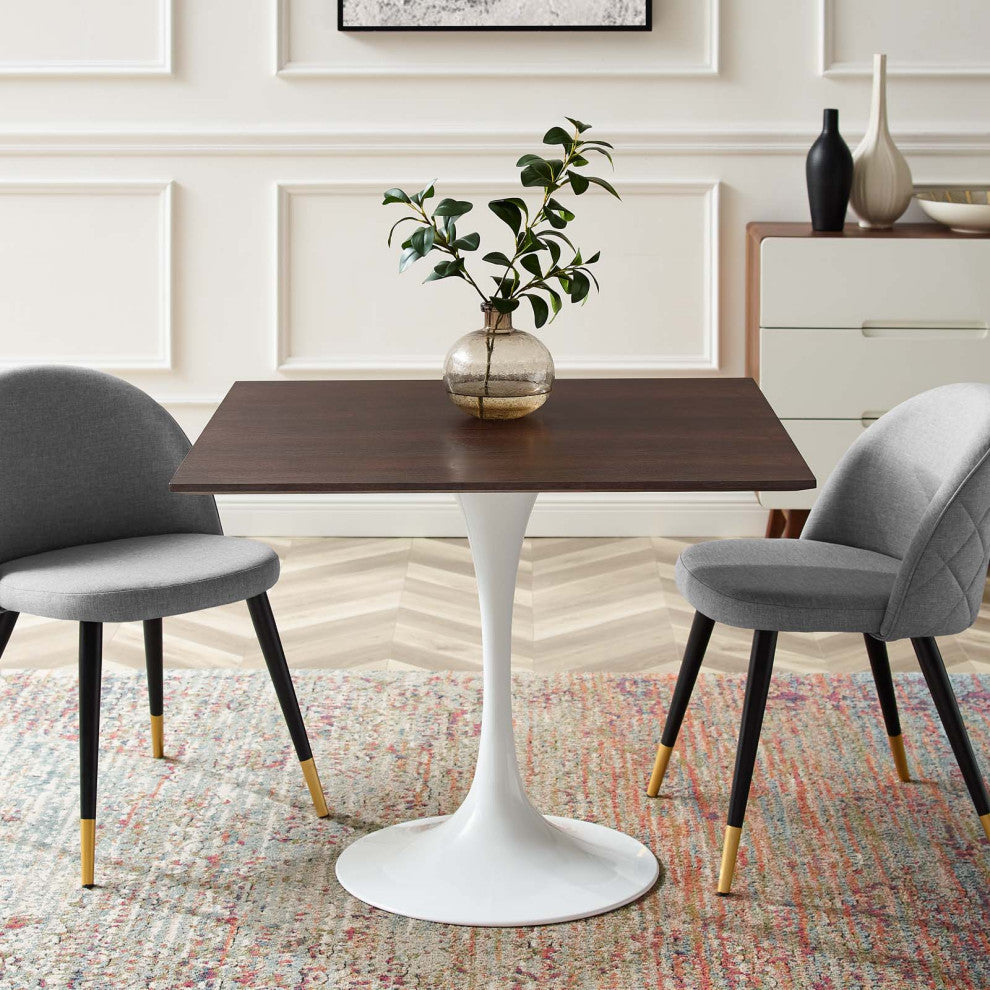 Lippa 36" Square Dining Table White Cherry Walnut