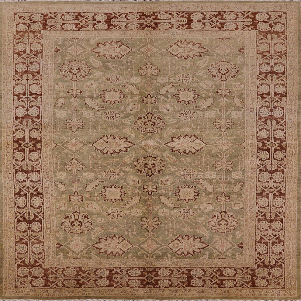Ahgly Company Indoor Square Mid-Century Modern Area Rugs, 7' Square