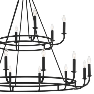 Bailey 18-Light Matte Black Chandelier