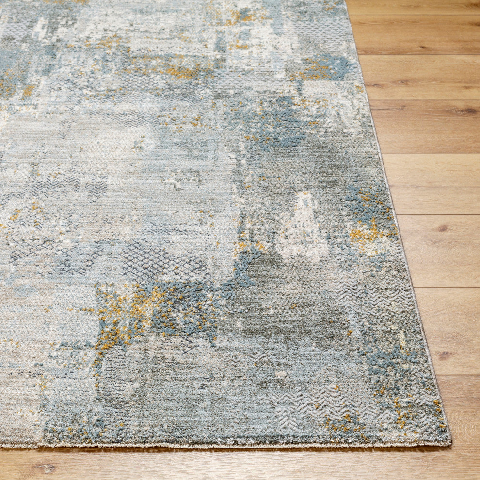 Surya Dresden DRE-2305 Machine Woven Area Rug, Dusty Sage, 2'7" x 7'3"