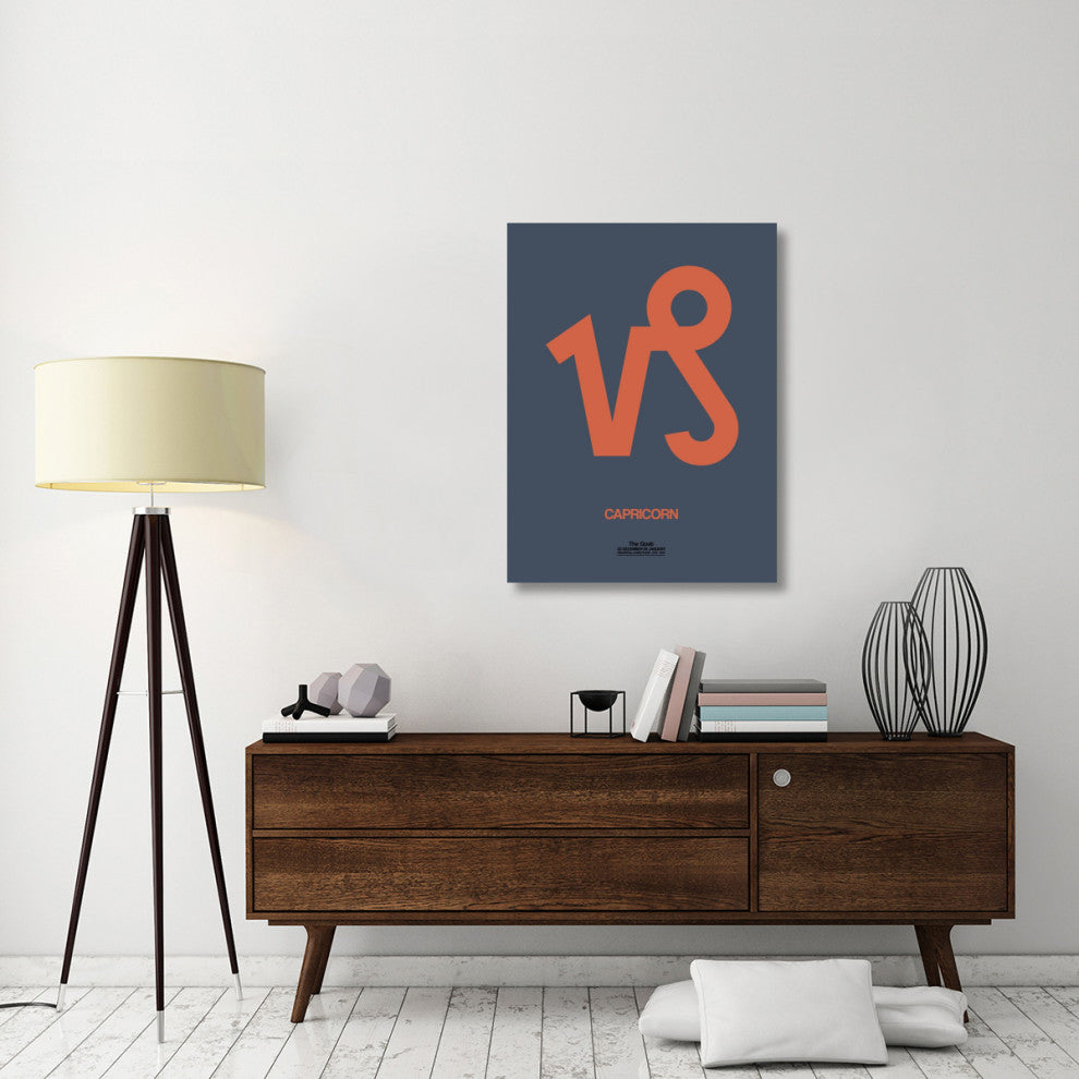 "Capricorn Zodiac Sign Orange" Fine Art Print