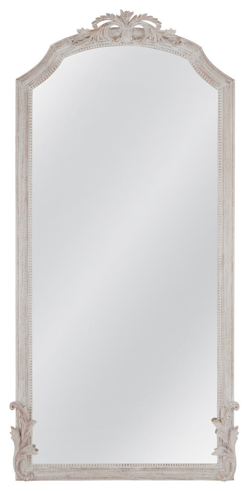 Coltrane Floor Mirror - Distressed White