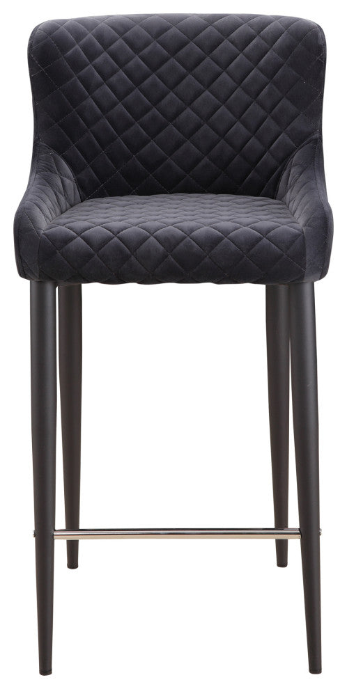 Contemporary Etta Counter Stool Dark Grey - Grey