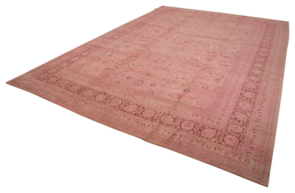 Rug N Carpet - Handwoven Oriental 13' 0" x 18' 11" Large Oushak Area Rug