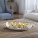 Uttermost Ruffled 24x4" Feathers Decorative Bowl, Matte White