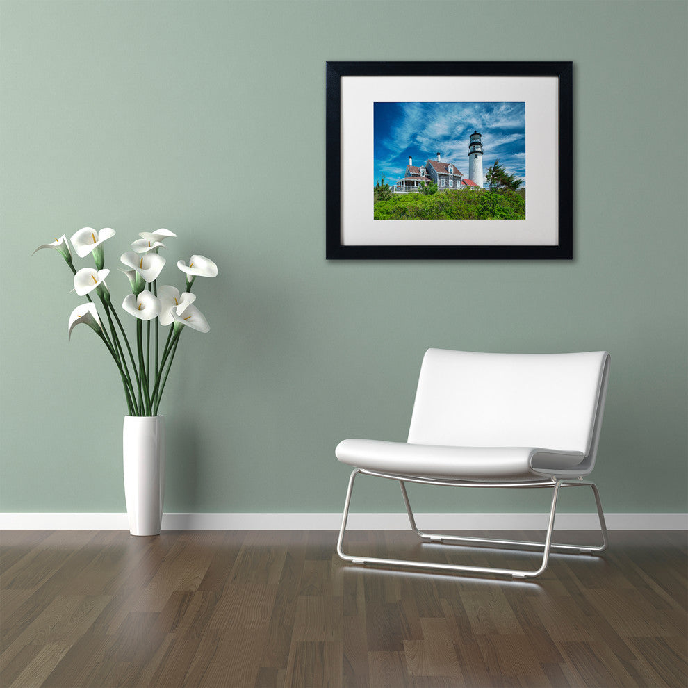 Blanchette Photography 'Cape Cod Light', Black Frame, White Matte, 14"x11"