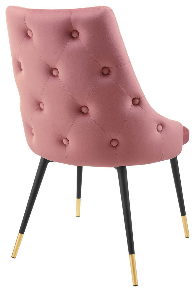 Adorn Dining Side Chair Performance Velvet Set of 2 Dusty Rose