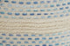 Blue and Cream Tufted Pin Dot Pouf