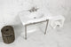 Fauceture VPB28140W88 36" Ceramic Console Sink, Legs