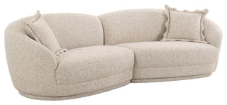 Marion Two-Tone Textured Boucle  Sectional, 4 Person