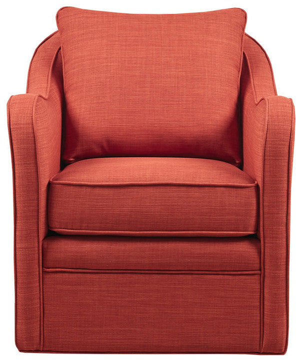 Madison Park Brianne Wide Seat Lounge Swivel Arm Chair, Orange