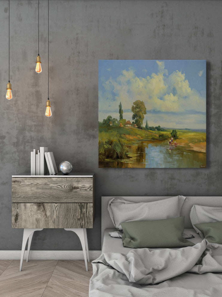 "Finally Home" Painting Print on Wrapped Canvas, 24x24