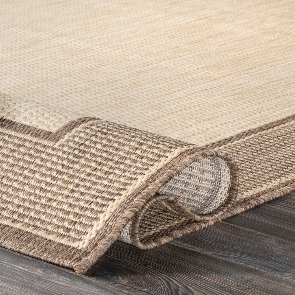 Nuloom Indoor/Outdoor Machine Made Area Rug, Beige 5'11"x9'