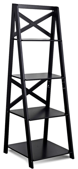 Durable 4-Tier Ladder Space-saving Bookshelf