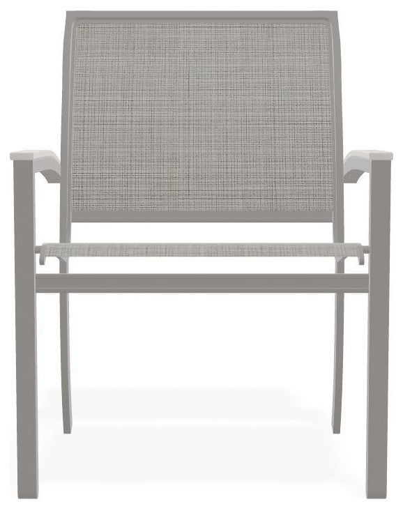 Bazza Sling Stackable Outdoor Dining Chair, Deacon/Warm Gray