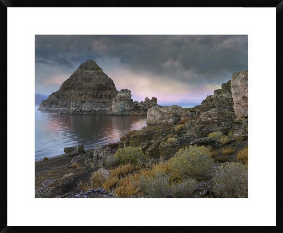 "Pyramid Lake, Nevada" Framed Digital Print by Tim Fitzharris, 32x26"