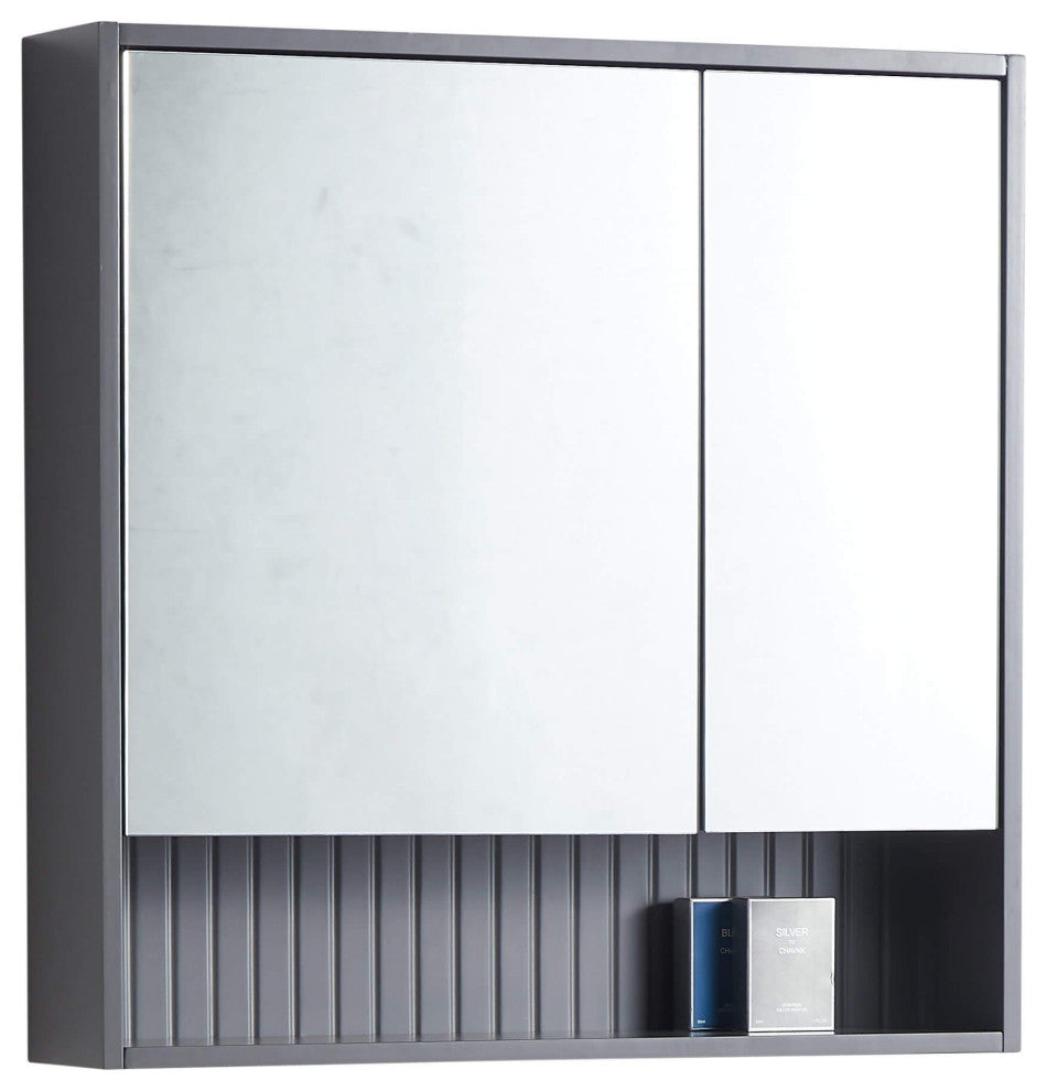 Venezian 18" Medicine Cabinet, Rock Gray, 28"