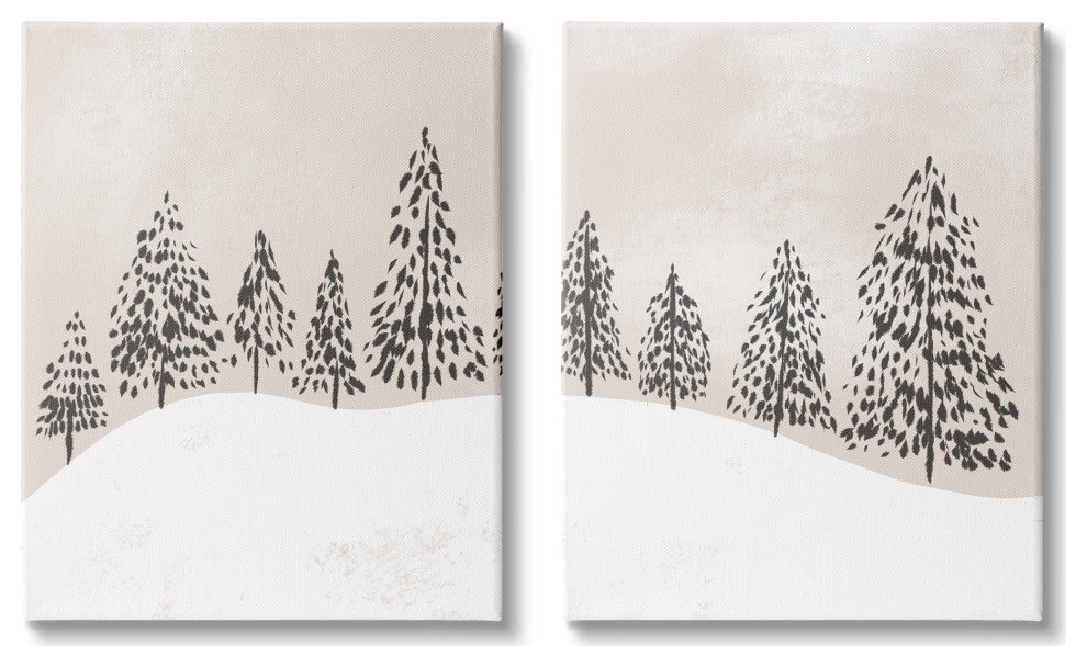 Winter Trees Abstract Snowy Landscape,16 x 20