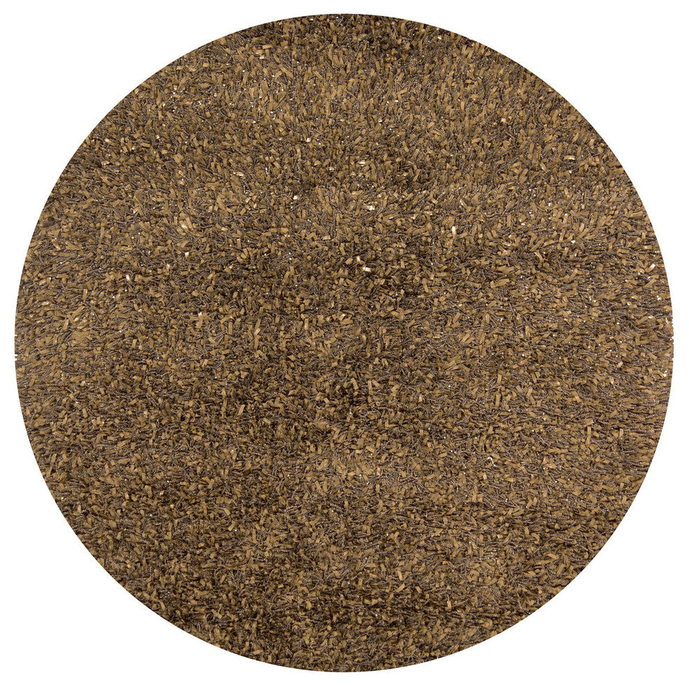 Gianna Contemporary Area Rug, Taupe, 7'9" Round