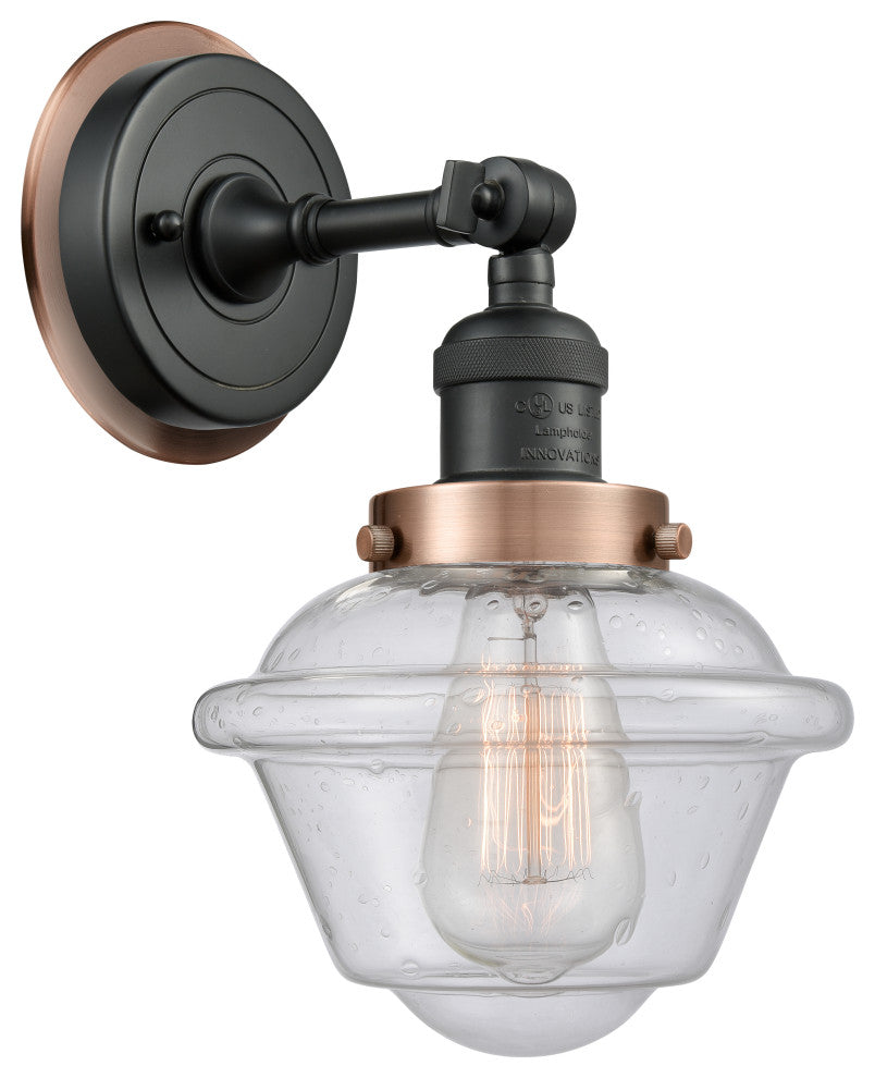 INNOVATIONS LIGHTING 203BK-BPAC-HRAC-G534 1 Light Mixed Metals Sconce