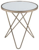 HomeRoots 22" X 22" X 22" Frosted Glass And Champagne End Table