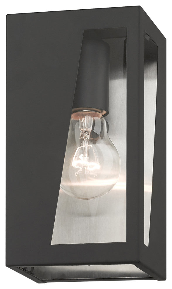 Livex Lighting Forsyth 1-Light Black Outdoor Small Wall Lantern