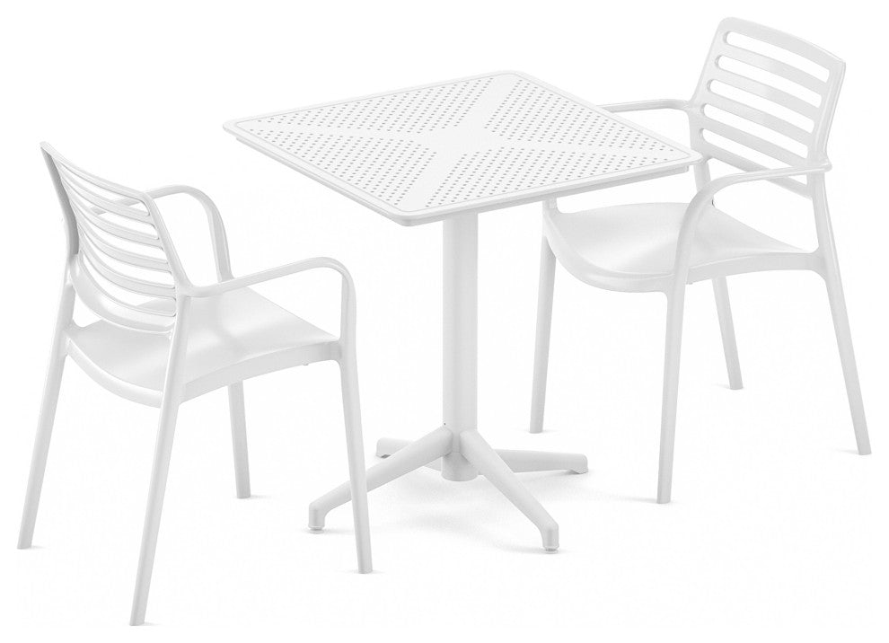 Omax Decor Flip Folding Plastic Outdoor or Indoor Bistro Dining Table 27.6 inch,