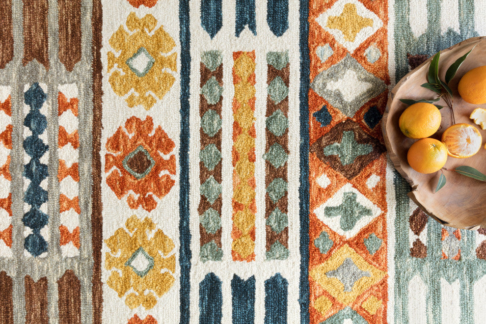Orange Gold  Hand Hooked Zharah Area Rug by Loloi, 3'6"x5'6"