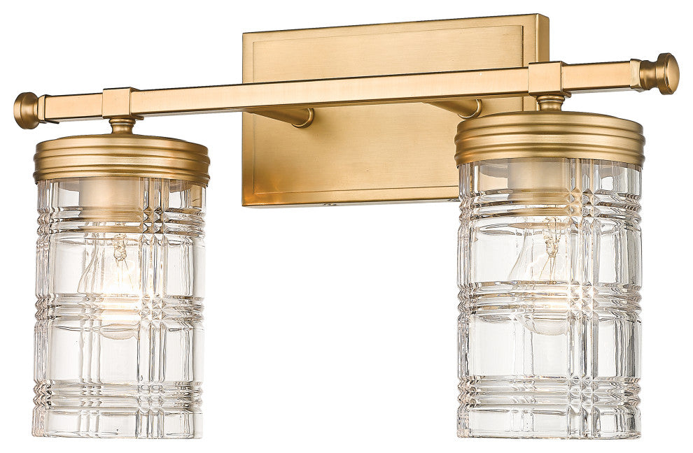Zlite 344-2V-HG 2-Light Vanity, Clear