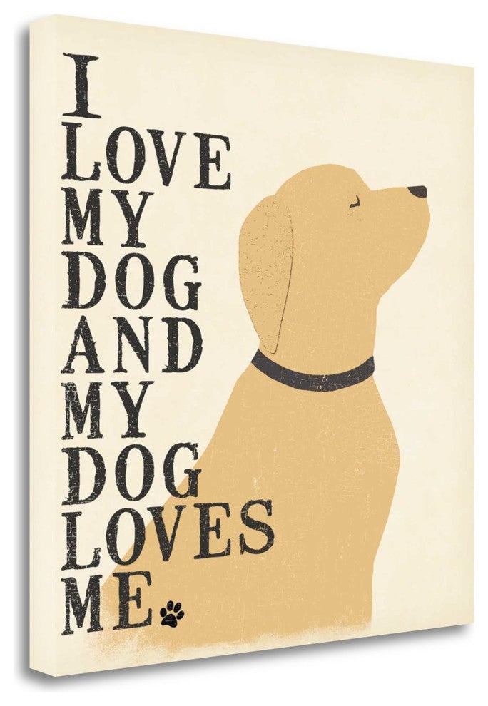 "My Dog Loves Me" By Jo Moulton, Giclee Print on Gallery Wrap Canvas