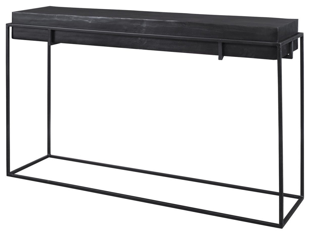 Uttermost Telone Modern Black Console Table 25110