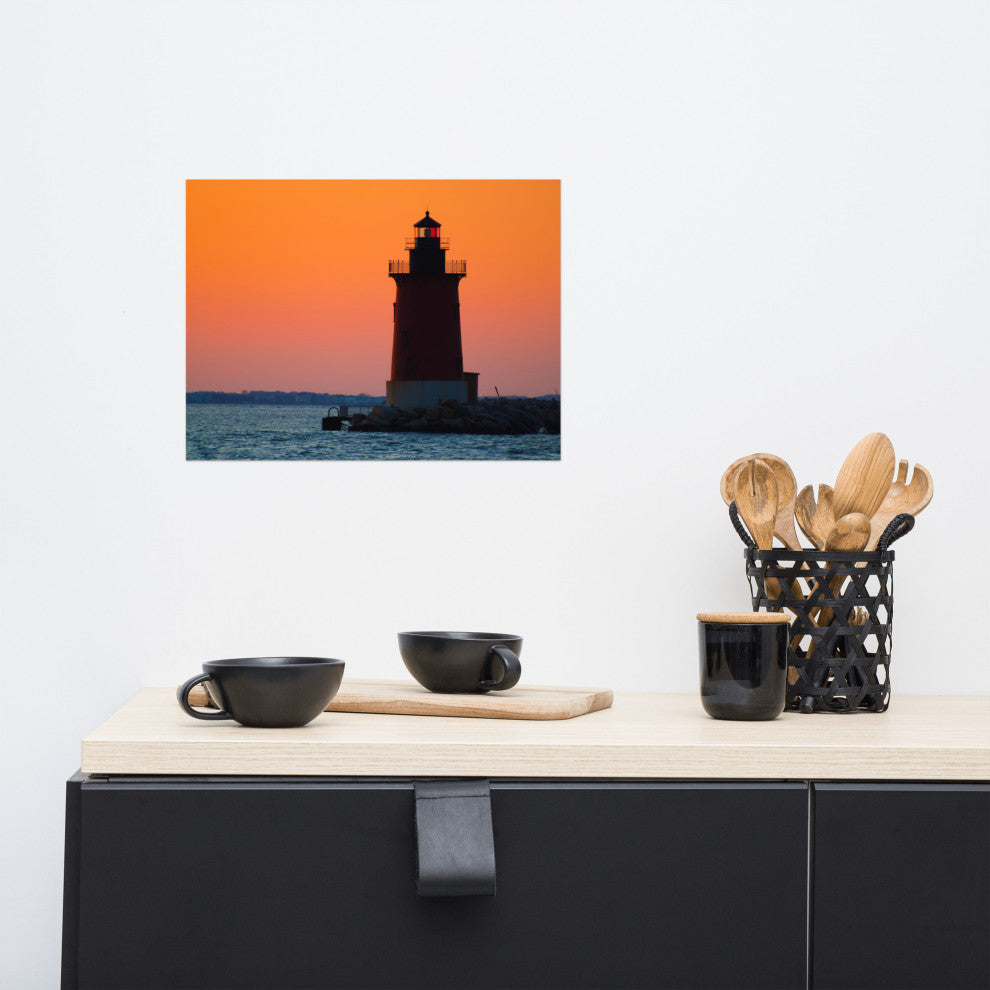 Sunset at Henlopen State Park 3 Landscape Photo Unframed Wall Art Print, 12" X 16"