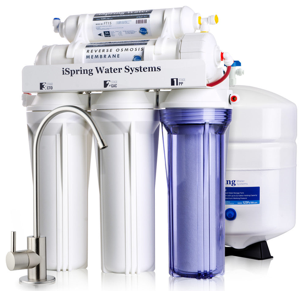 iSpring RCC7 Under Sink 5-Stage Reverse Osmosis Drinking Water Filtration System