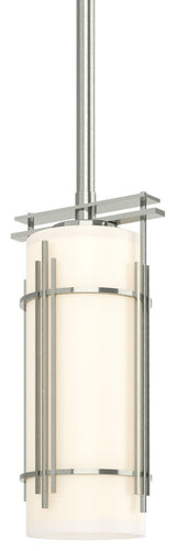 Paralline Mini Pendant, Sterling, Opal Glass